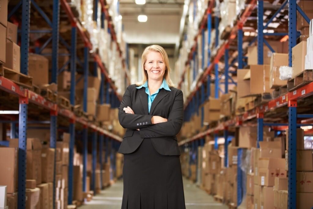 woman-in-suit-who-manages-warehouse