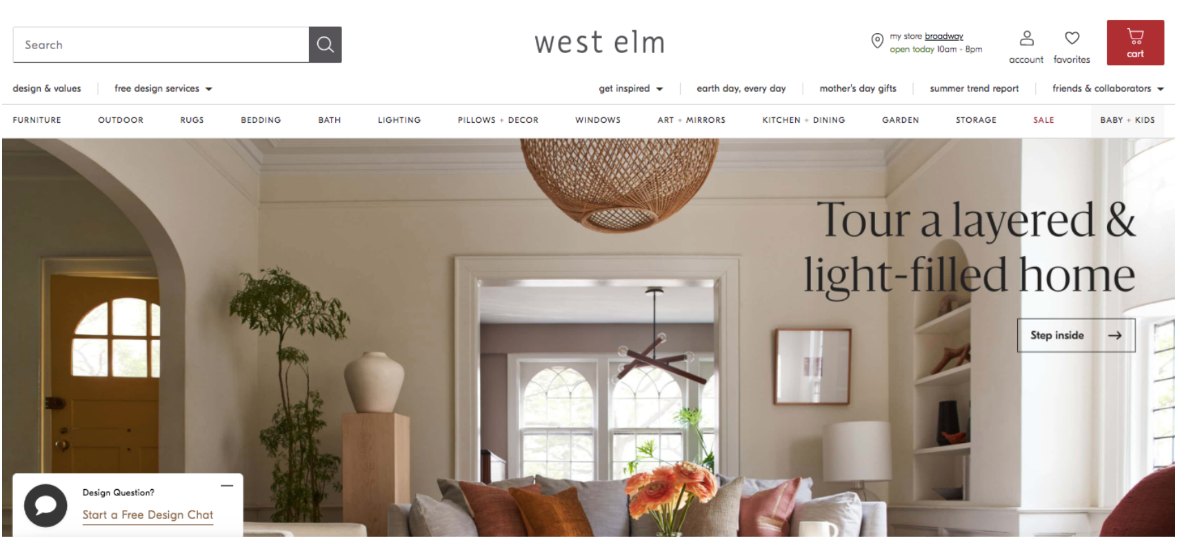 west elm screenshot