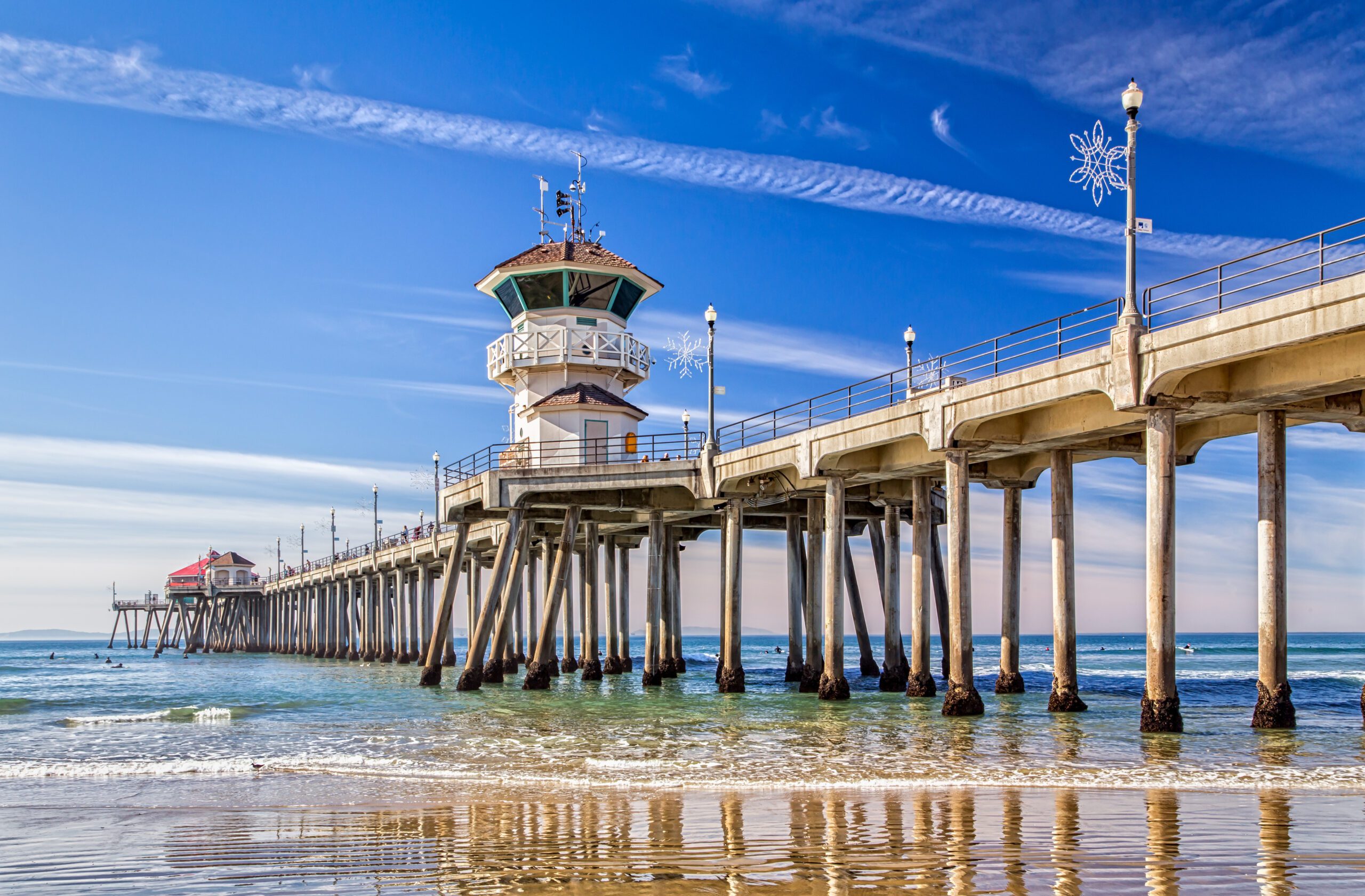 The,Huntington,Beach,Pier,In,Huntington,Beach,,California.