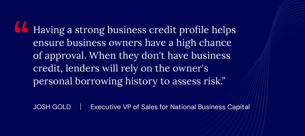 Qualifying for a bridge loan requires a strong business credit profile for high chances of approval.