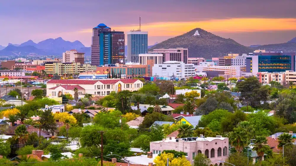 Skyline of a city in Arizona